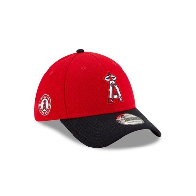 Red Los Angeles Angels Hat - New Era MLB 2021 Spring Training 39THIRTY Stretch Fit Caps USA5329041